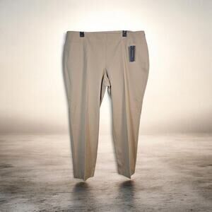 Talbots Heritage Womens 18W Chinos Khaki Classic Straight Leg Pants Pull-On NWT